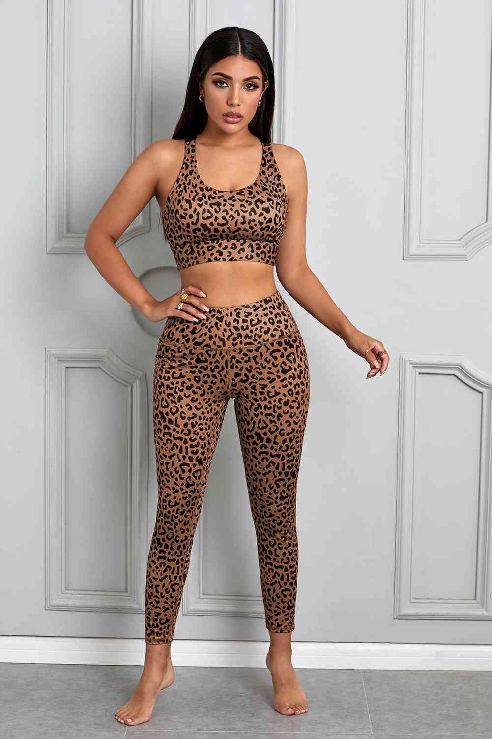 Printed Sports Bra and Leggings Set – Savvy Cents